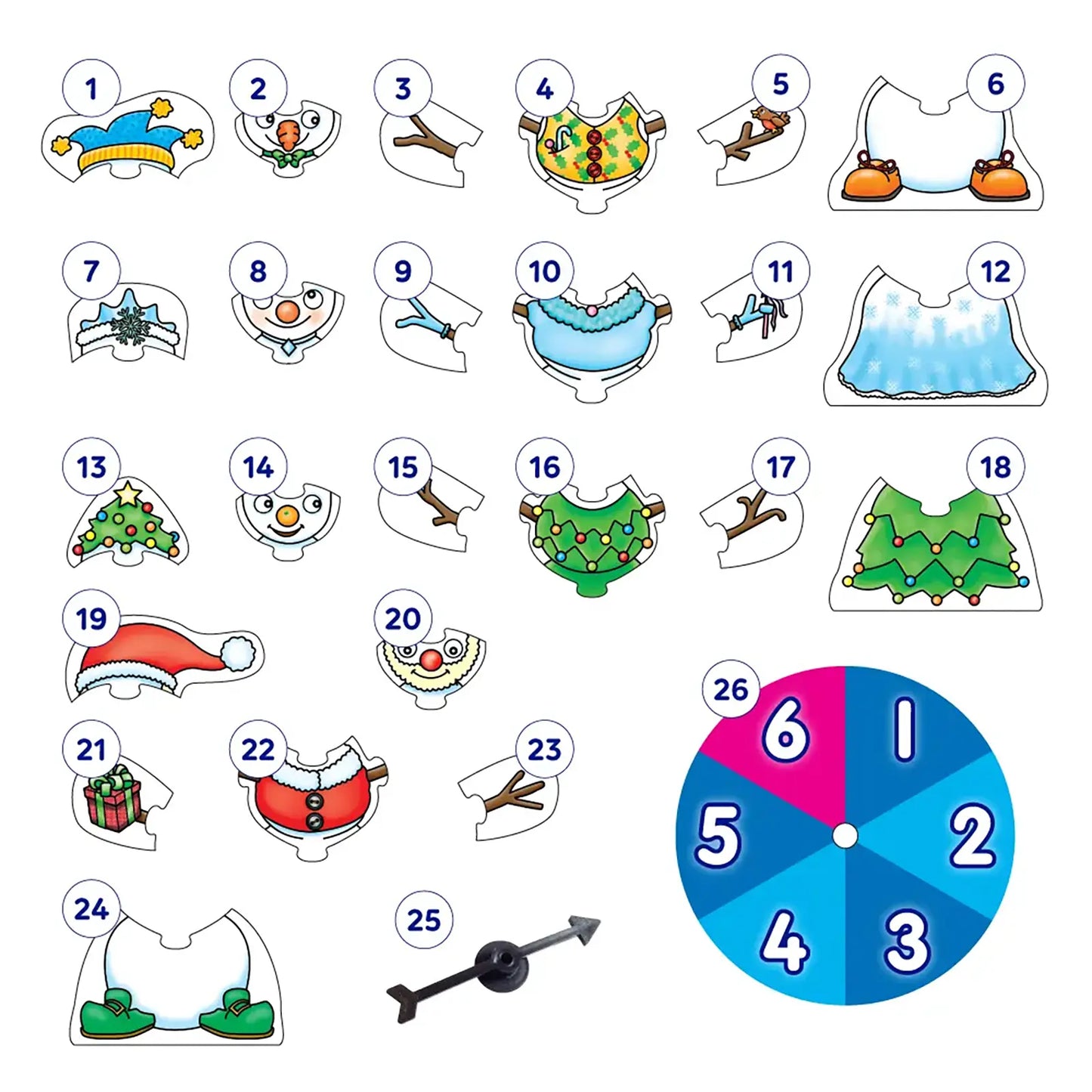 Orchard Toys Build A Snowman Game Misplaced Pieces 71