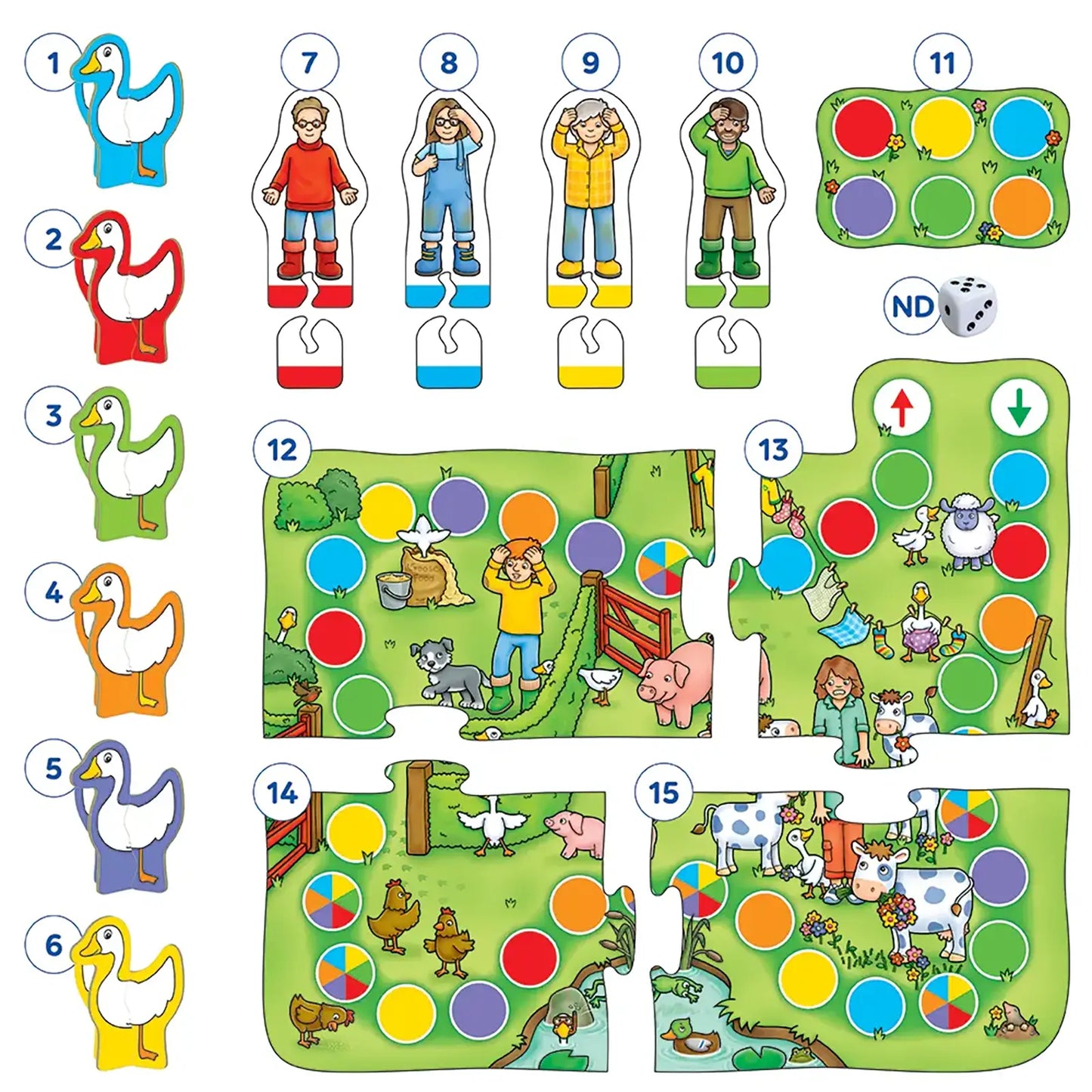 Orchard Toys Goose on the Loose Game Misplaced Pieces 237