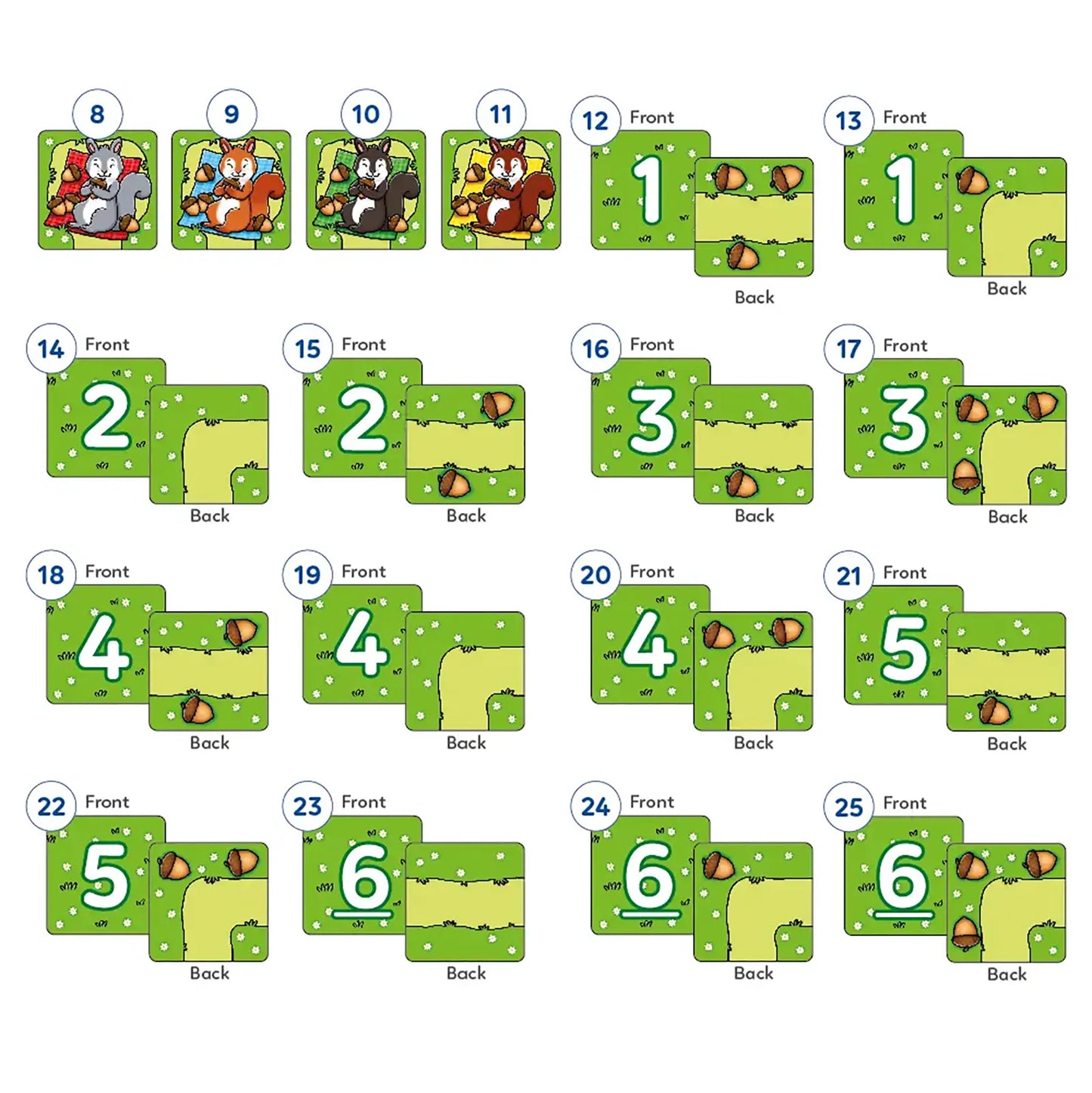 Orchard Toys Nutty Numbers Game Misplaced Pieces 1