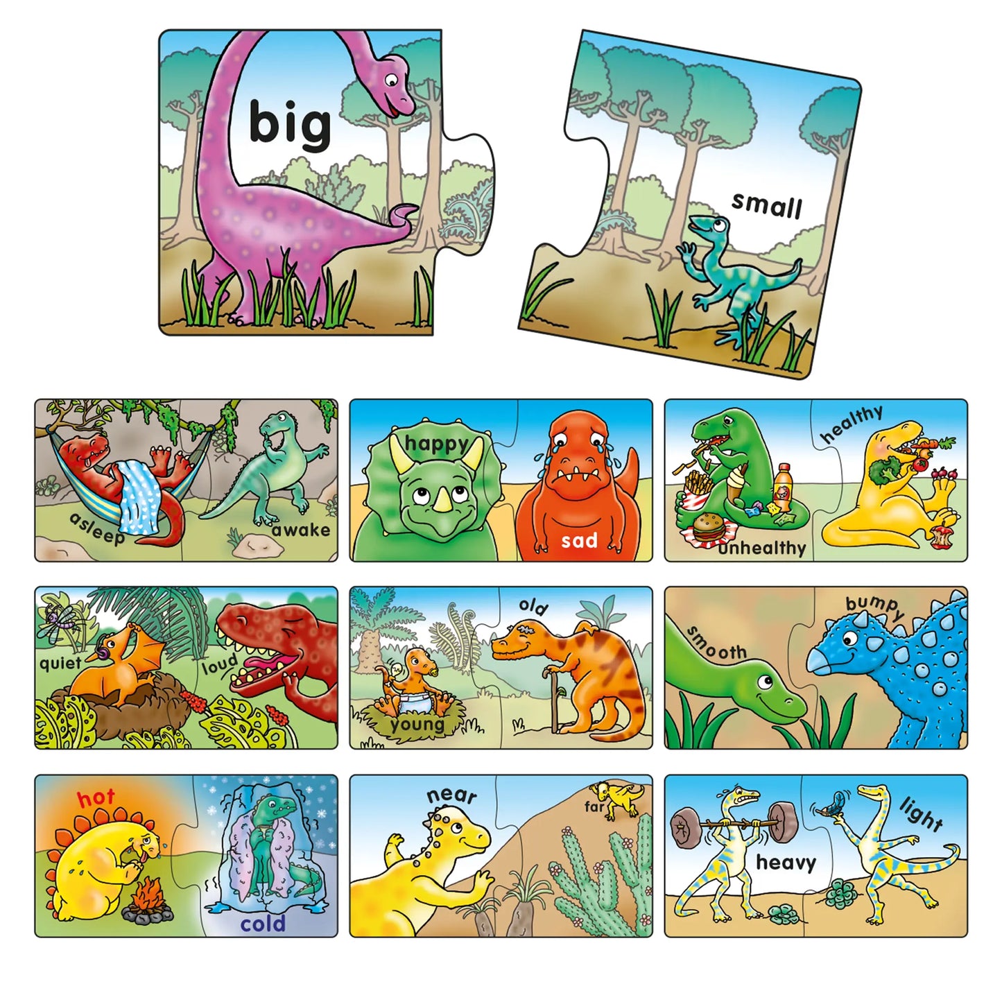Orchard Toys Dinosaur Opposites Jigsaw Puzzles 2