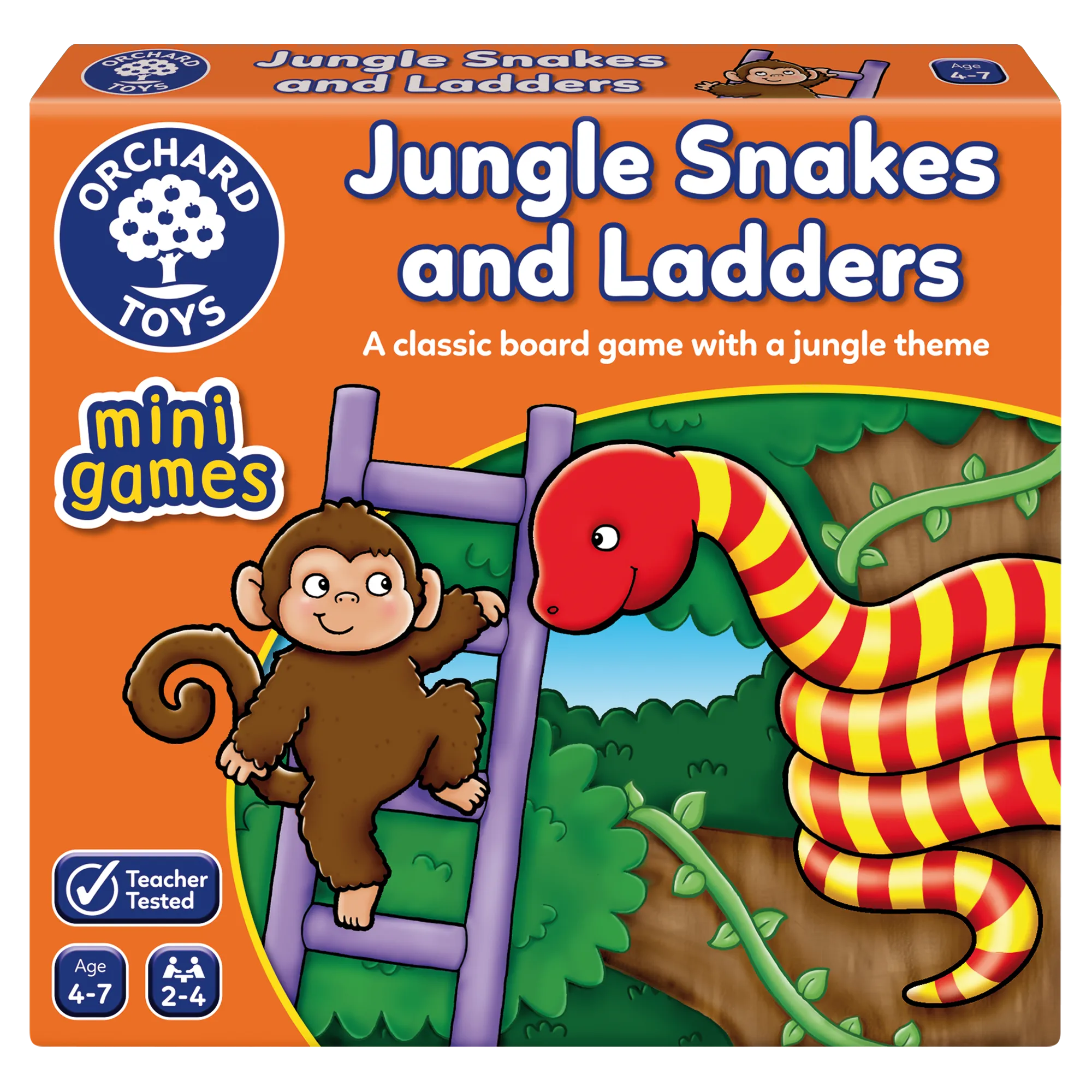Orchard Toys Jungle Snakes & Ladders Mini Game 118