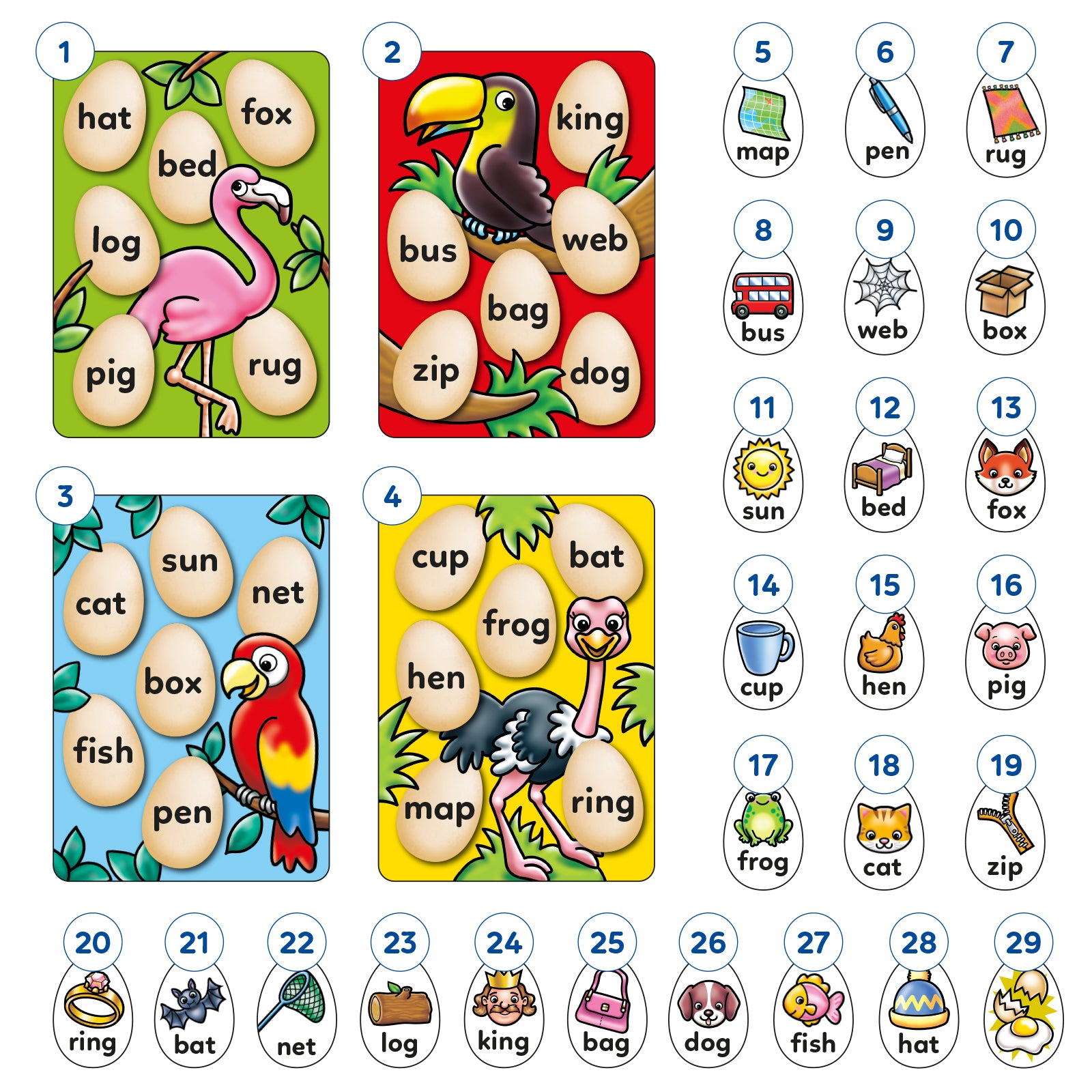 Orchard Toys Word Birds Misplaced Pieces 311