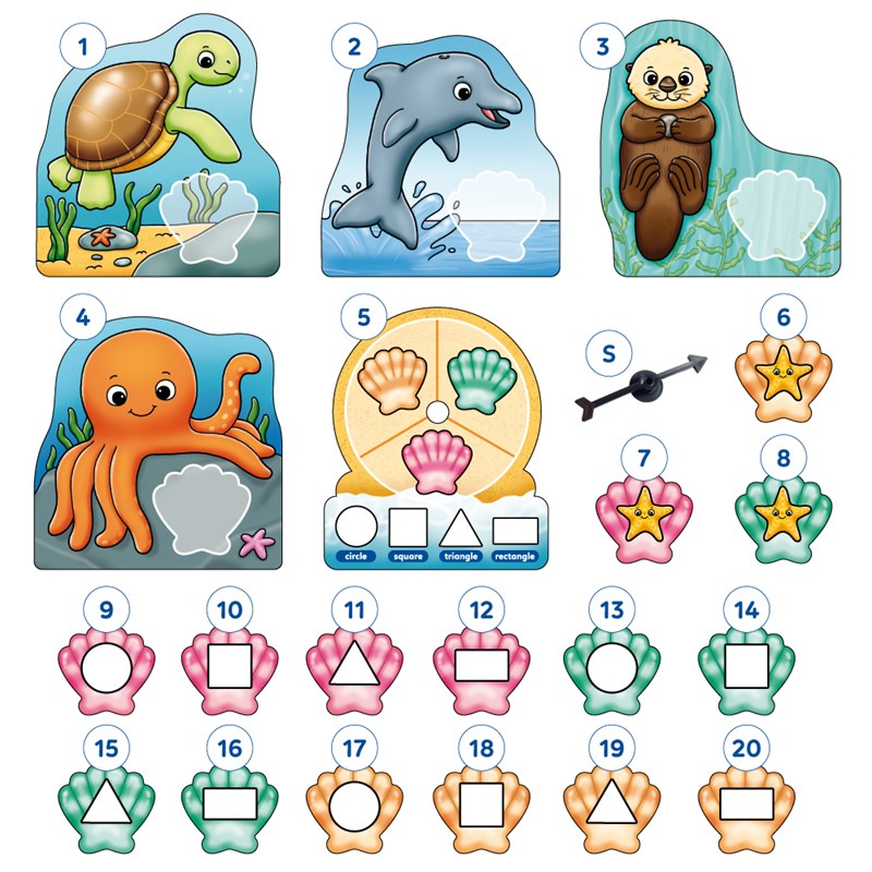 Orchard Toys Sea Shapes Game Misplaced Pieces 280
