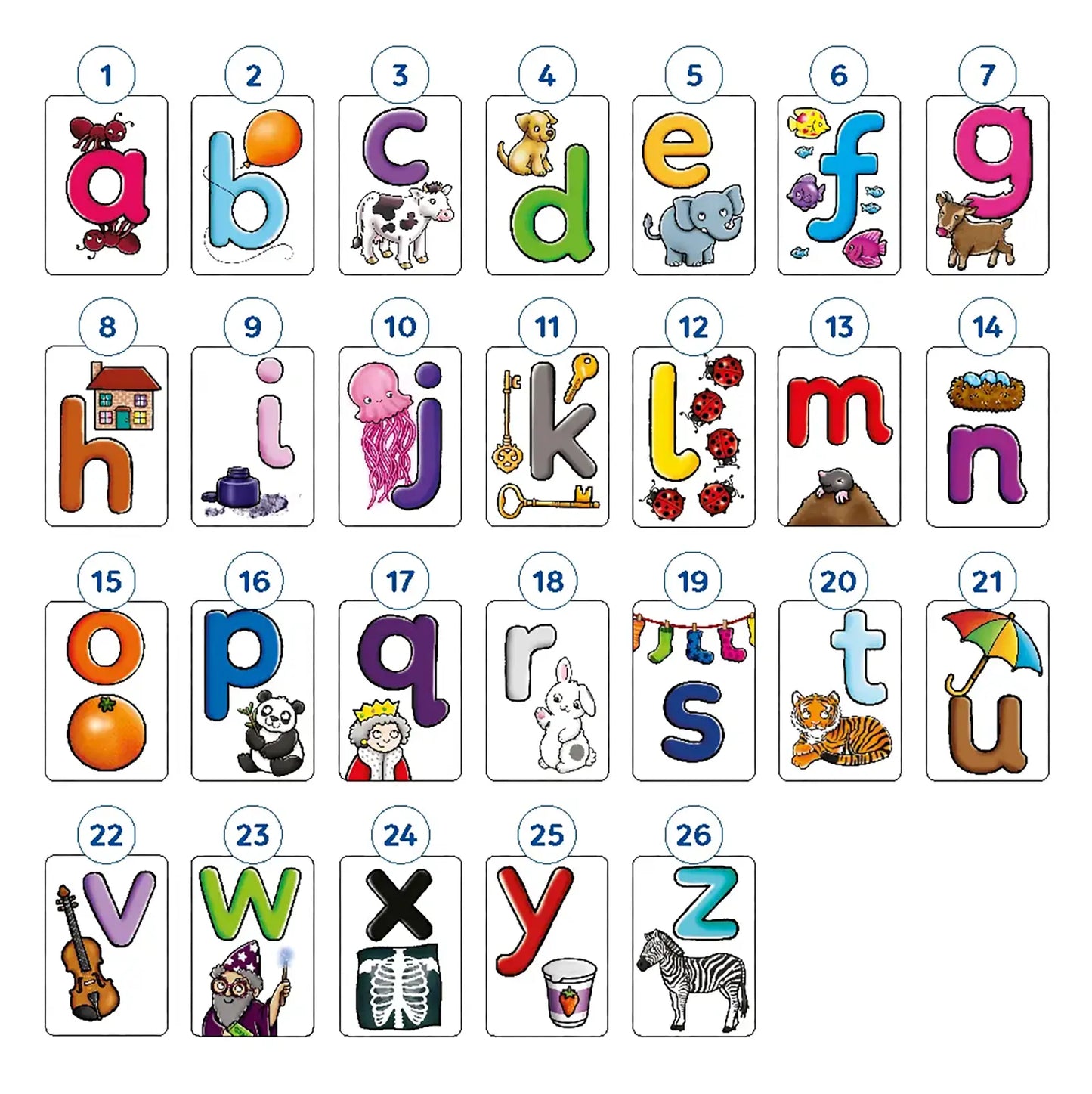 Orchard Toys ABC Flashcards Misplaced Pieces 63