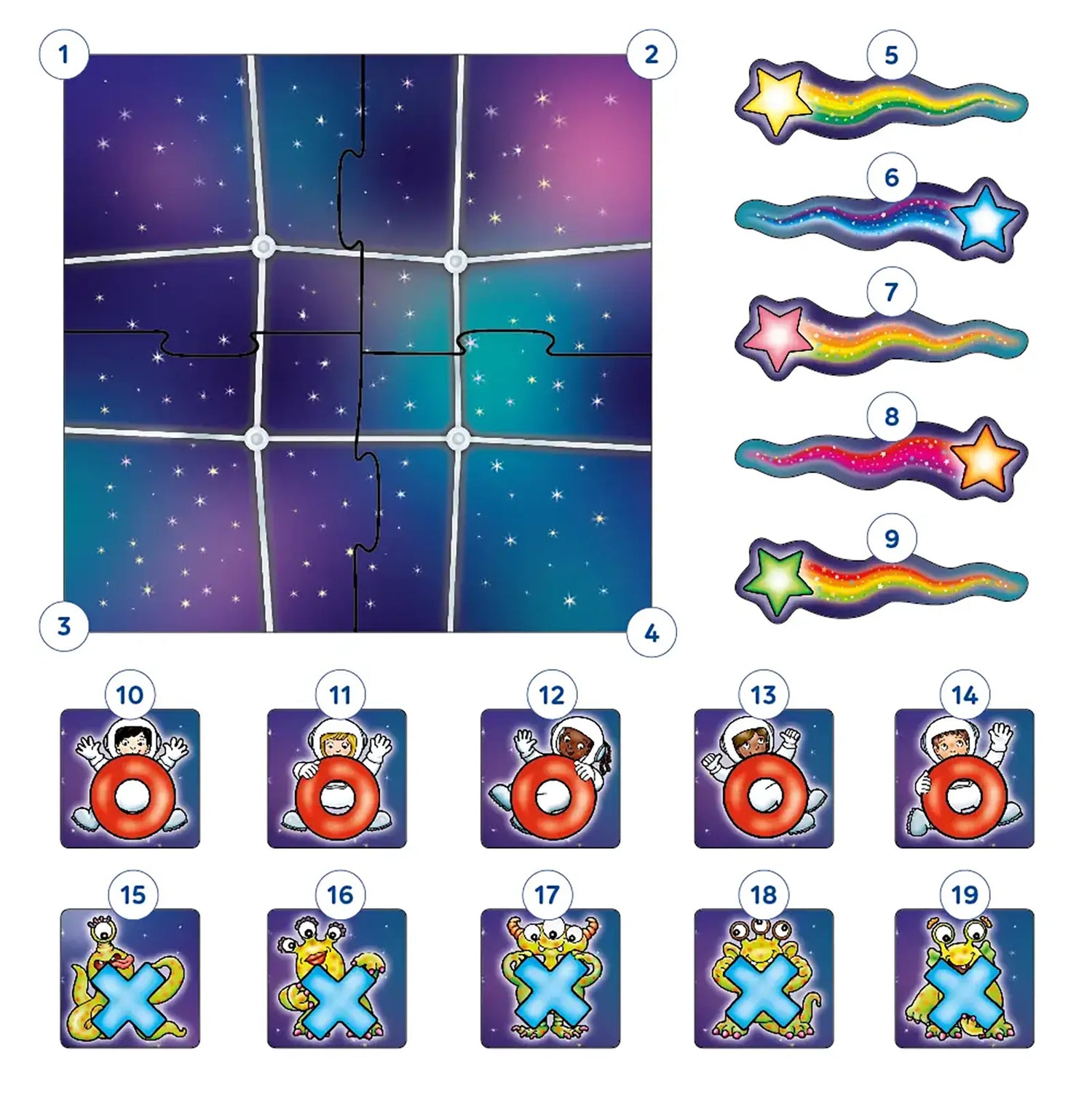 Orchard Toys Astronauts And Crosses Misplaced Pieces 59