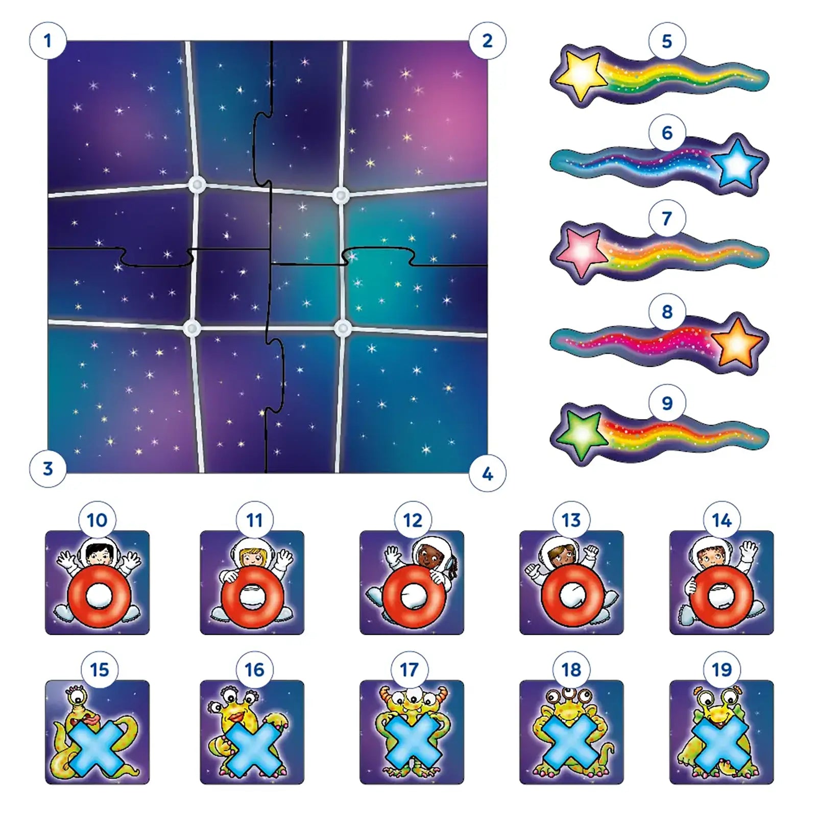 Orchard Toys Astronauts And Crosses Misplaced Pieces 59