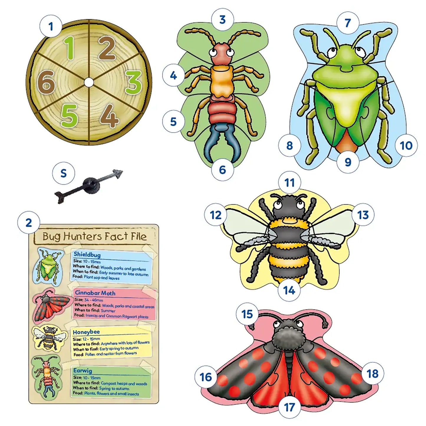 Orchard Toys Bug Hunters Game Misplaced Pieces 60