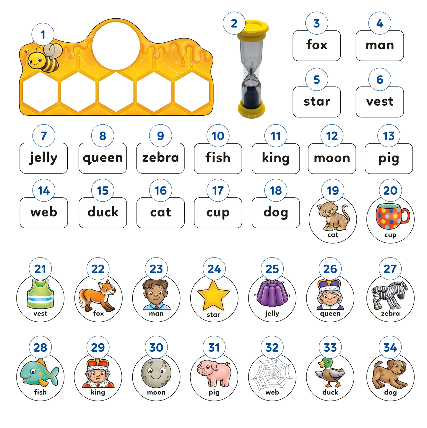 Orchard Toys Buzz Words Game Misplaced Pieces 306