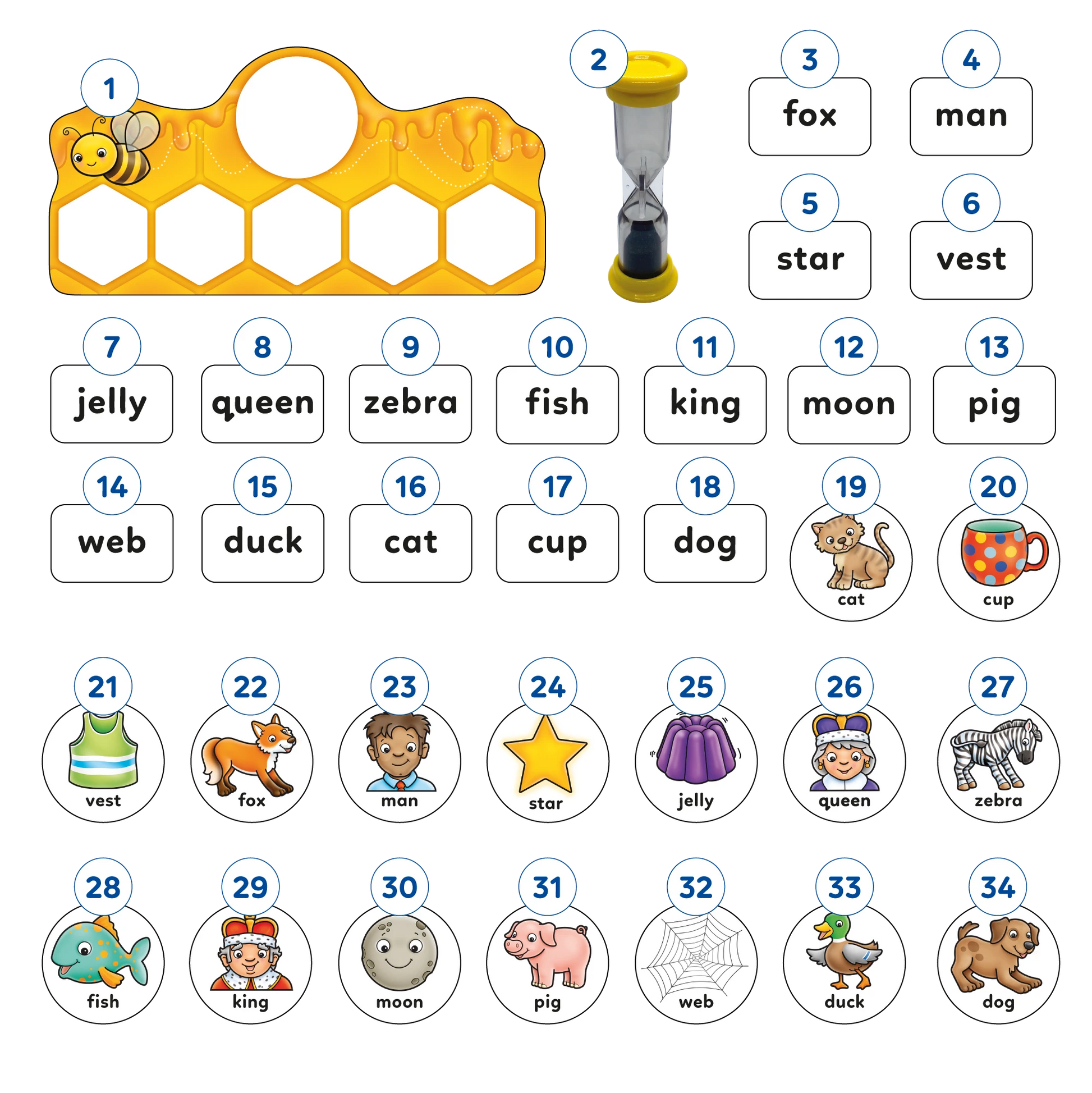 Orchard Toys Buzz Words Game Misplaced Pieces 306