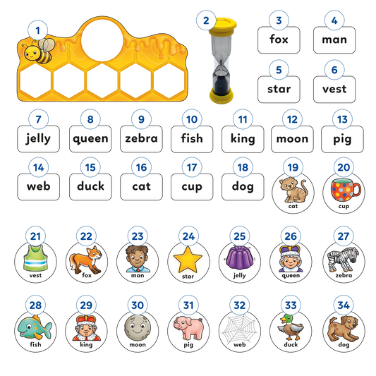 Orchard Toys Buzz Words Game Misplaced Pieces 306