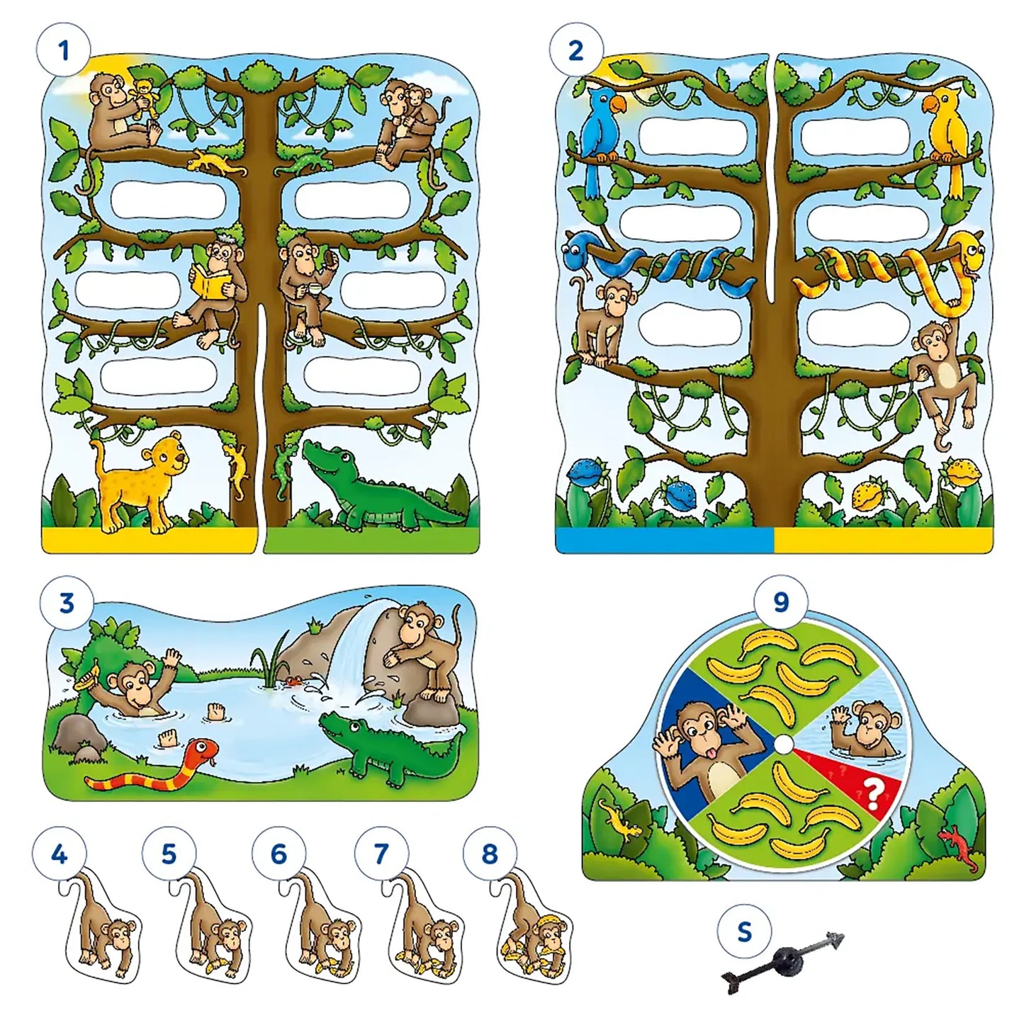 Orchard Toys Cheeky Monkeys Game Misplaced Pieces 172