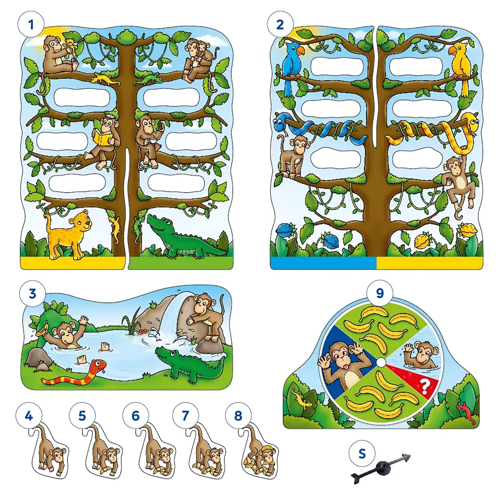 Orchard Toys Cheeky Monkeys Game Misplaced Pieces 172