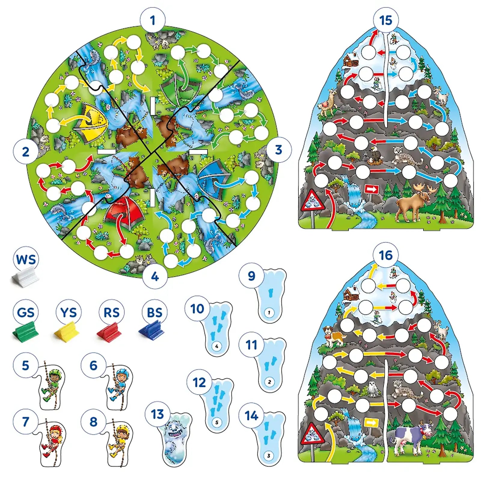 Orchard Toys Counting Mountain Game Misplaced Pieces 24