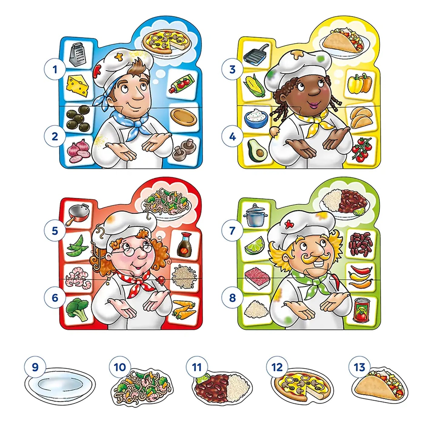 Orchard Toys Crazy Chefs Game Misplaced Pieces 174