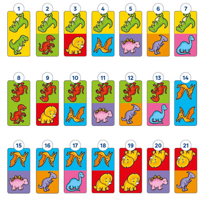 Orchard Toys Dinosaur Dominoes Mini Game Misplaced Pieces 177