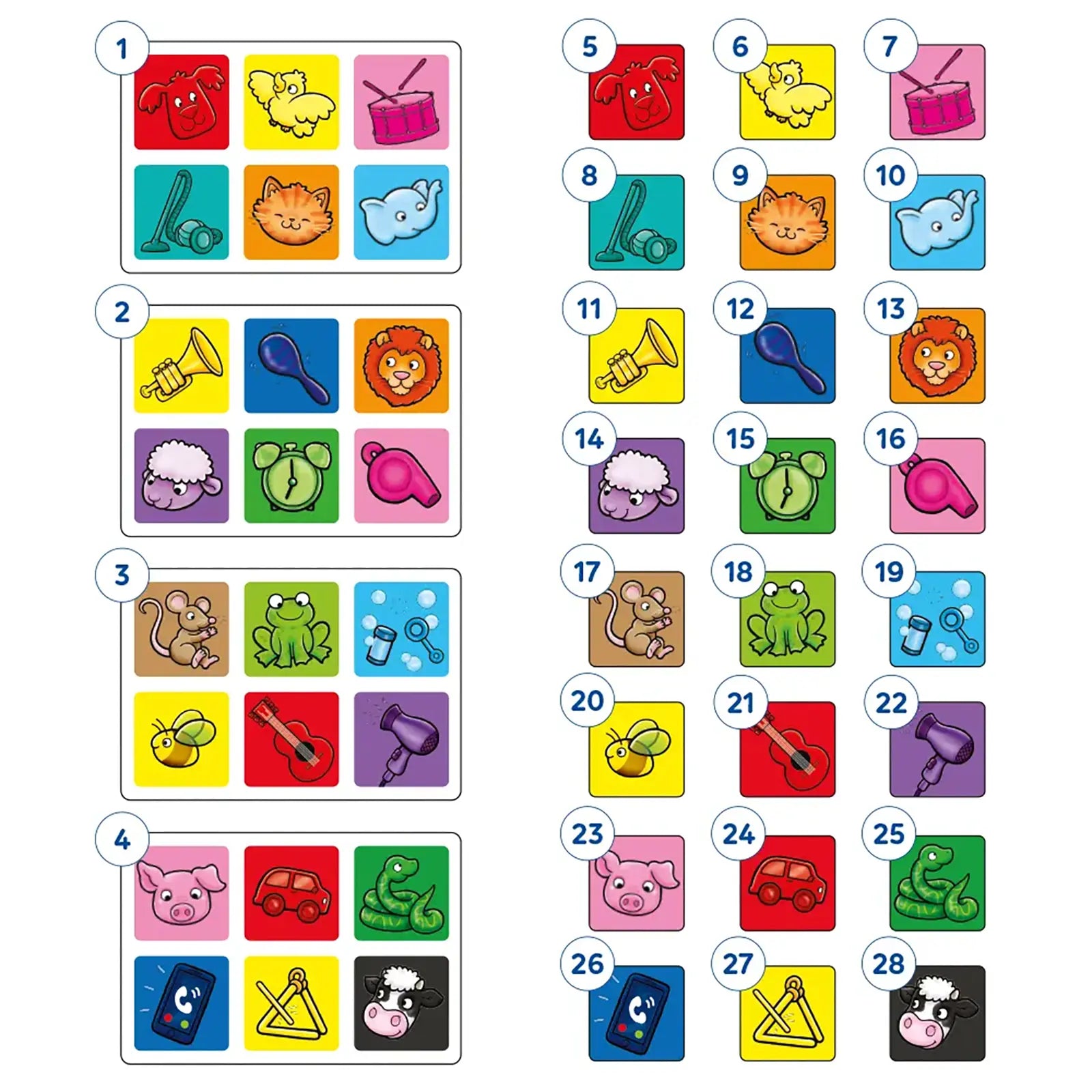 Orchard Toys First Sounds Lotto Game Misplaced Pieces 182