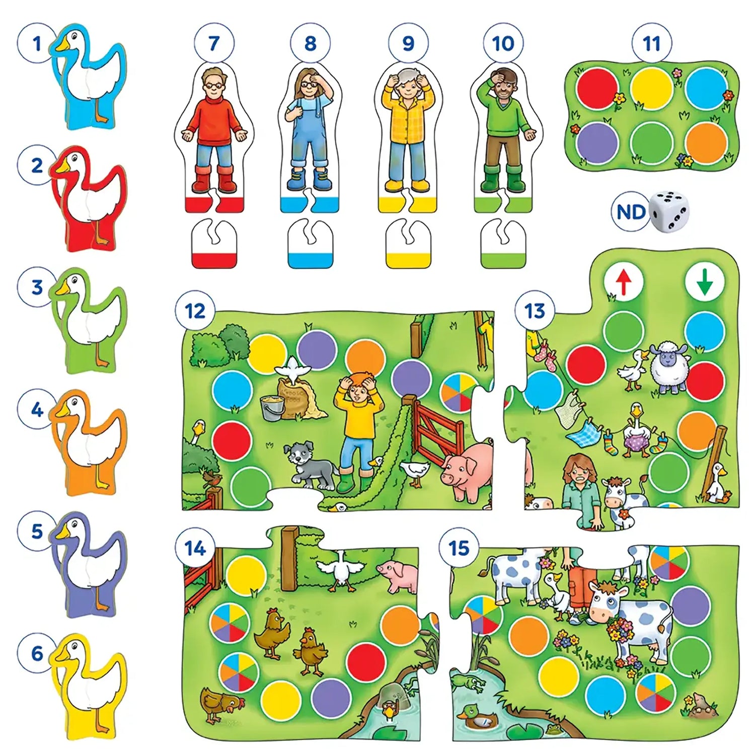 Orchard Toys Goose on the Loose Game Misplaced Pieces 237