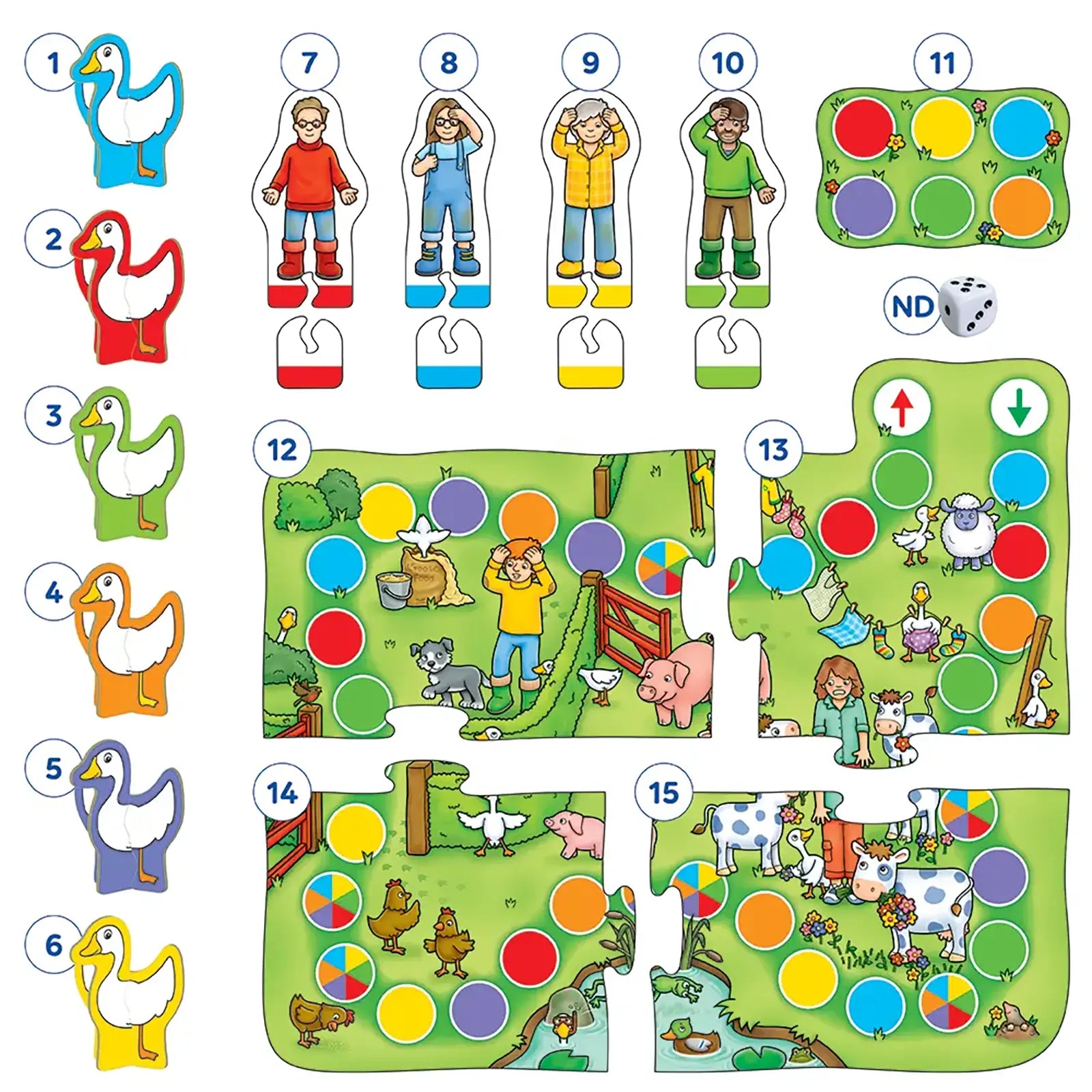 Orchard Toys Goose on the Loose Game Misplaced Pieces 237