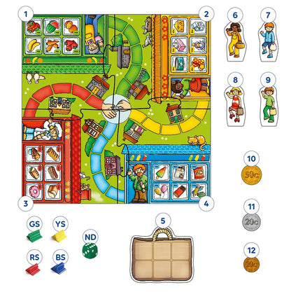 Orchard Toys Pop to the Shops International Board Game Misplaced Pieces 33