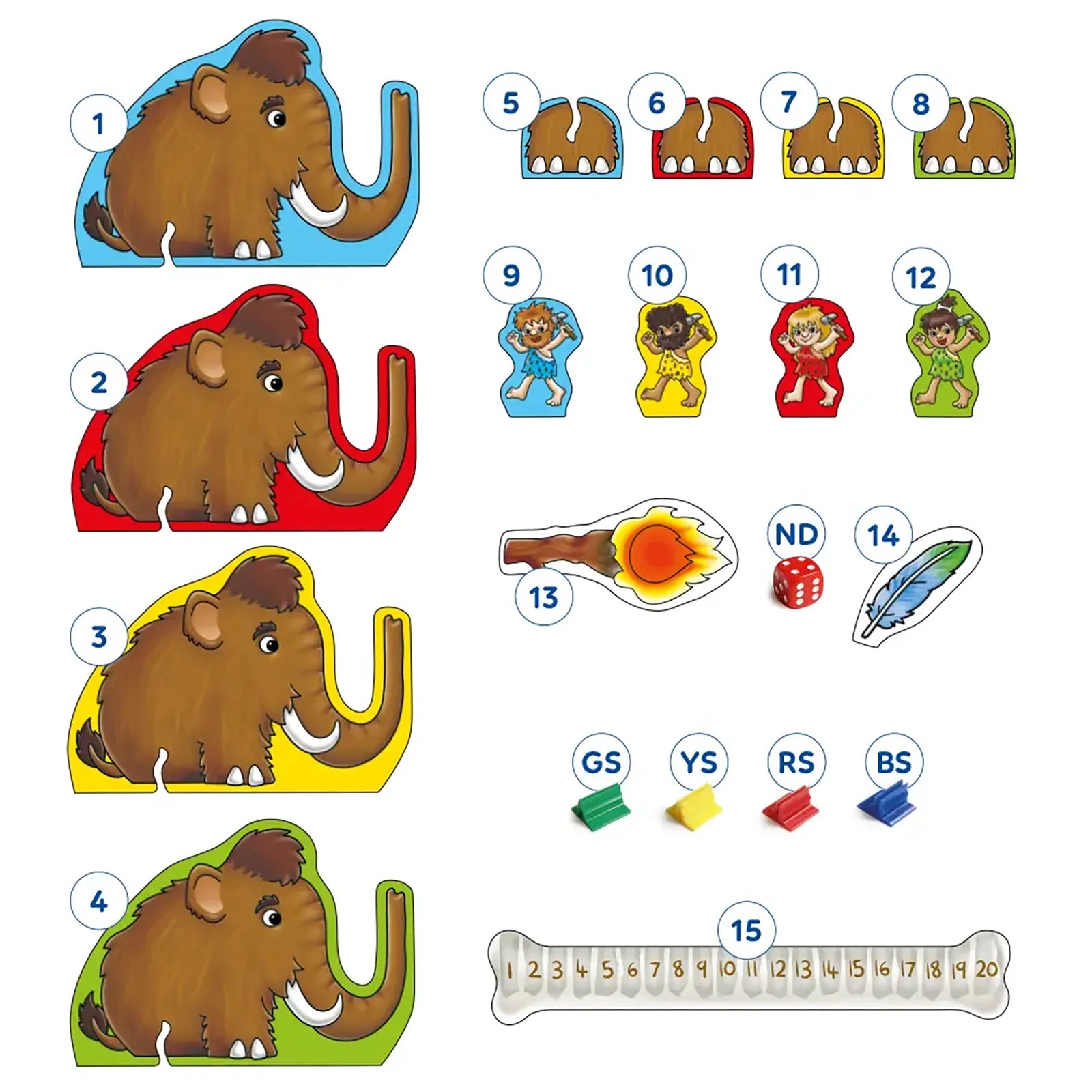 Orchard Toys Mammoth Maths Game Misplaced Pieces 196