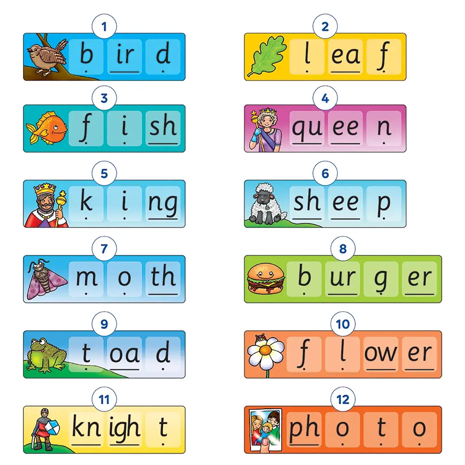 Orchard Toys Match and Spell Next Steps Game Misplaced Pieces 21