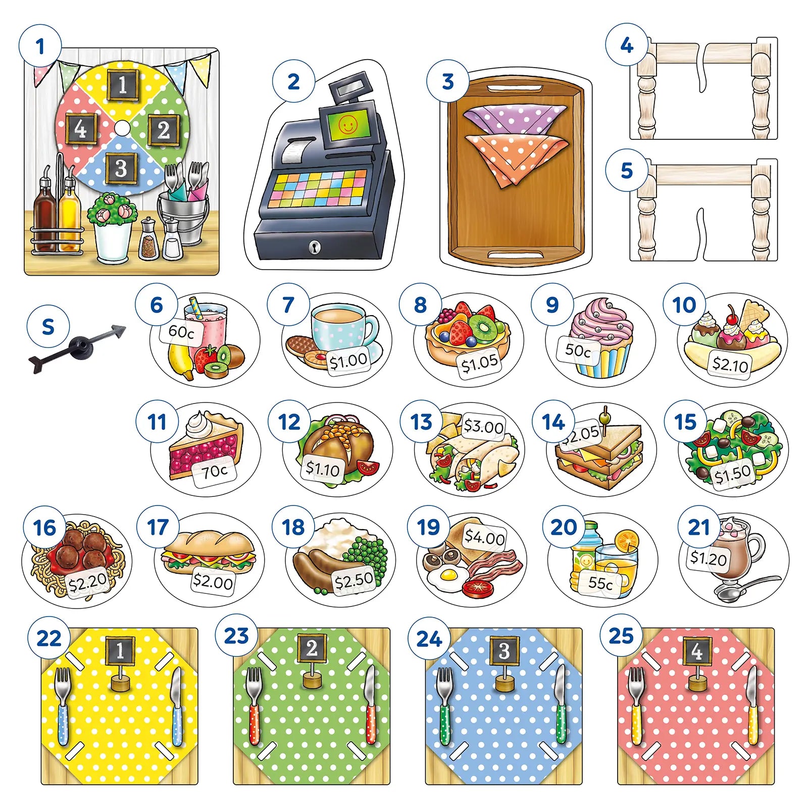 Orchard Toys Money Match Café International Game Misplaced Pieces 199