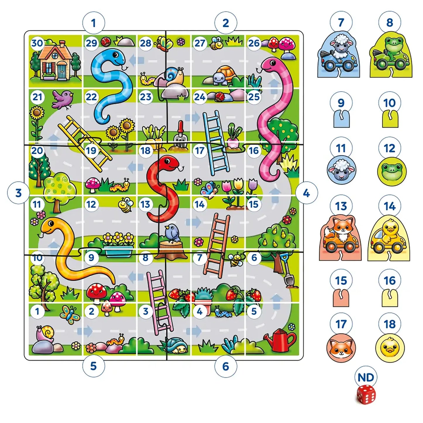 Orchard Toys My First Snakes And Ladders Game Misplaced Pieces 259
