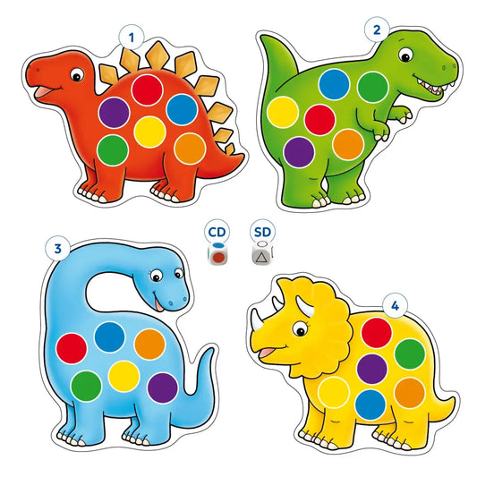 Orchard Toys Dotty Dinosaurs Game Misplaced Pieces 82