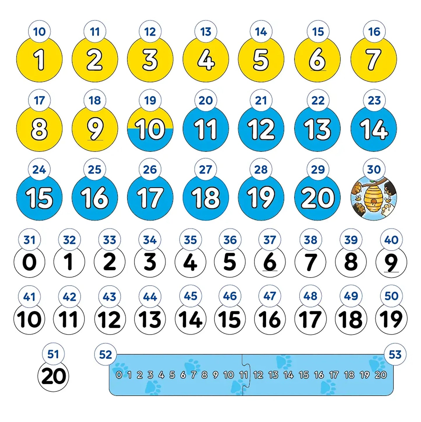 Orchard Toys Number Bears Game Misplaced Pieces 1