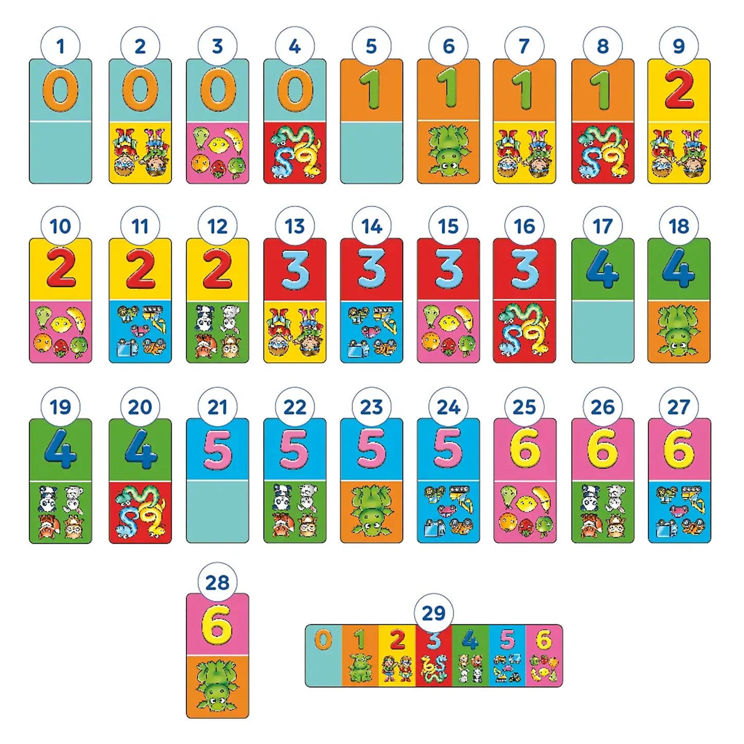 Orchard Toys Number Dominoes Game Misplaced Pieces 264