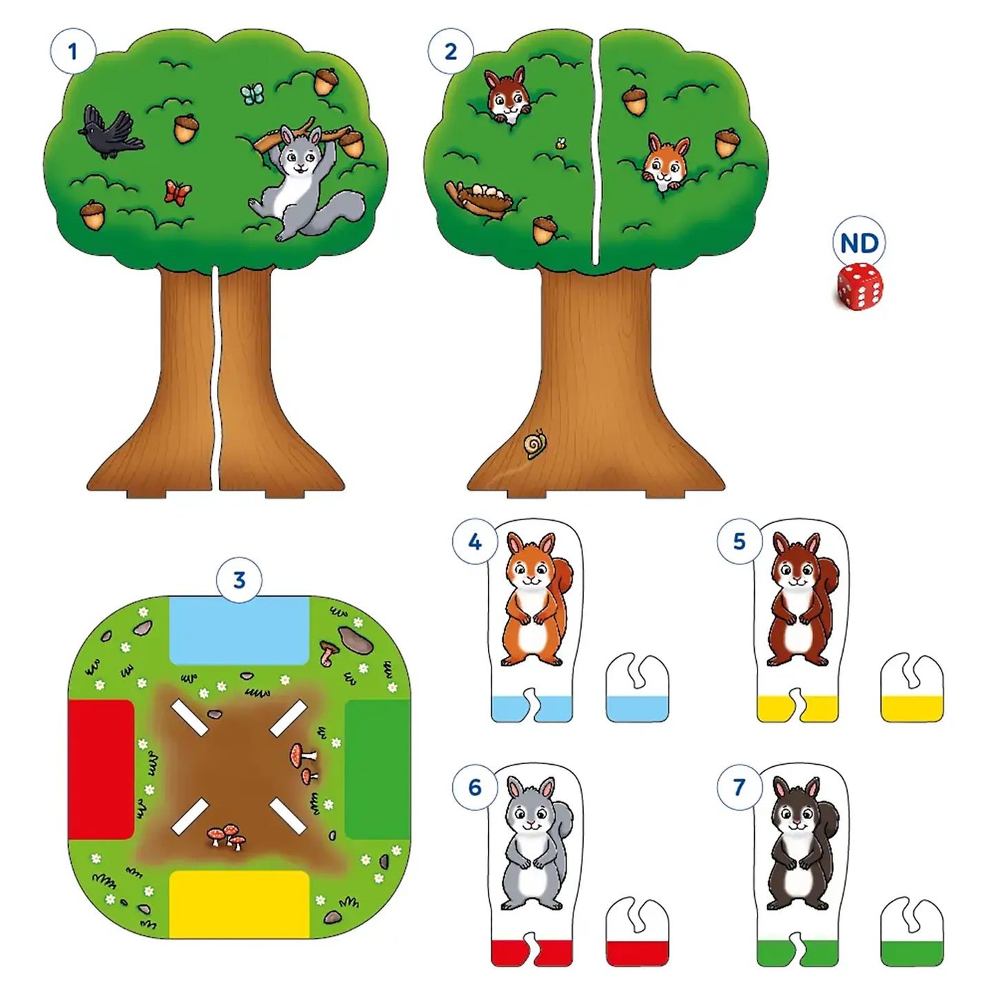 Orchard Toys Nutty Numbers Game Misplaced Pieces 255