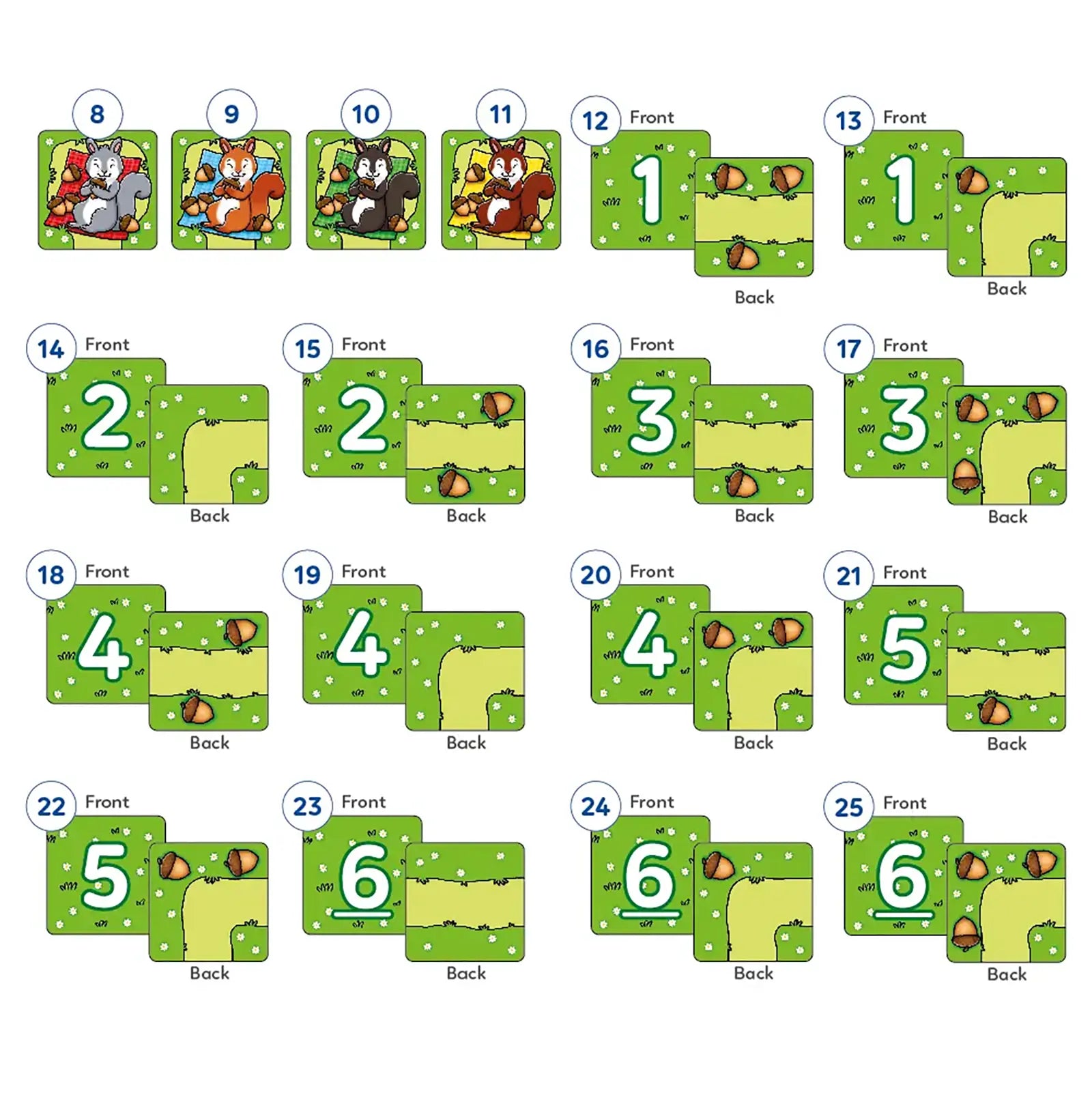 Orchard Toys Nutty Numbers Game Misplaced Pieces 1