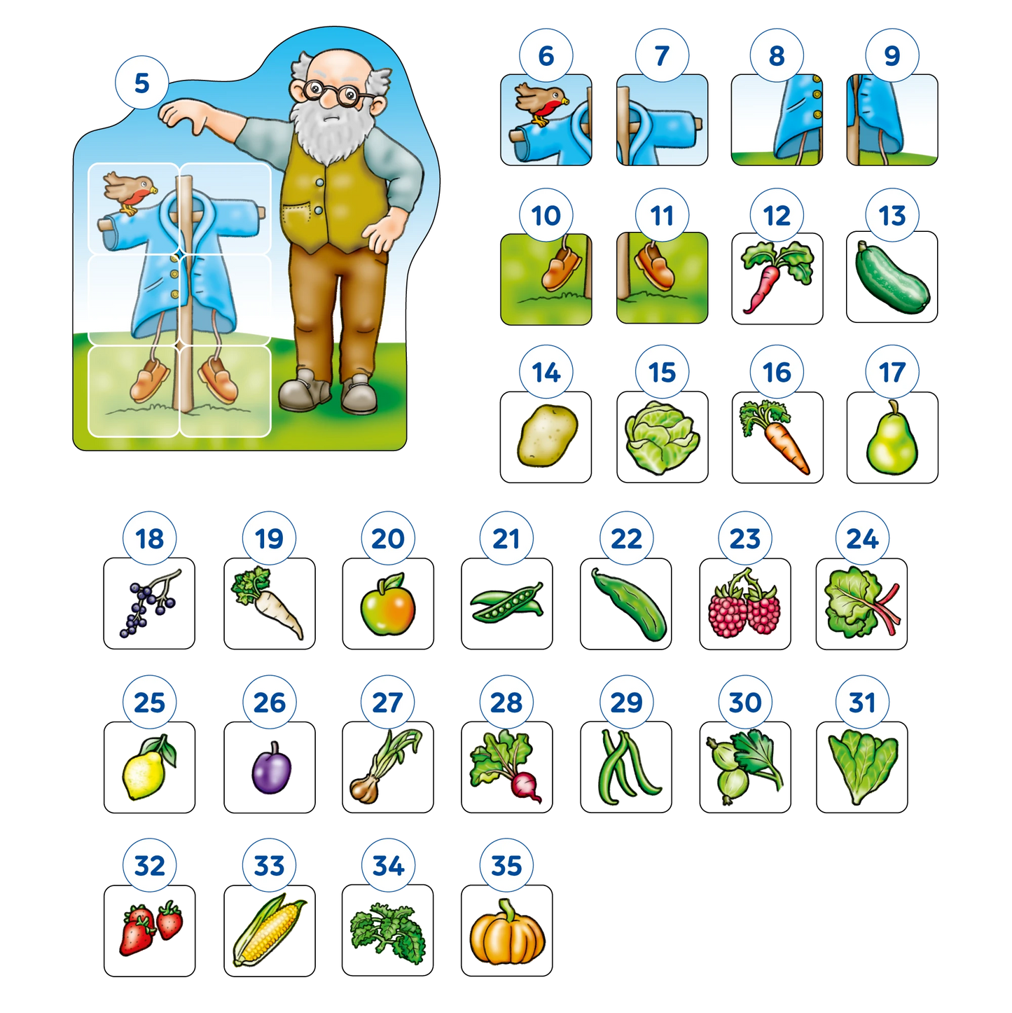 Orchard Toys Peter Rabbit Veg Patch Lotto Misplaced Pieces 1