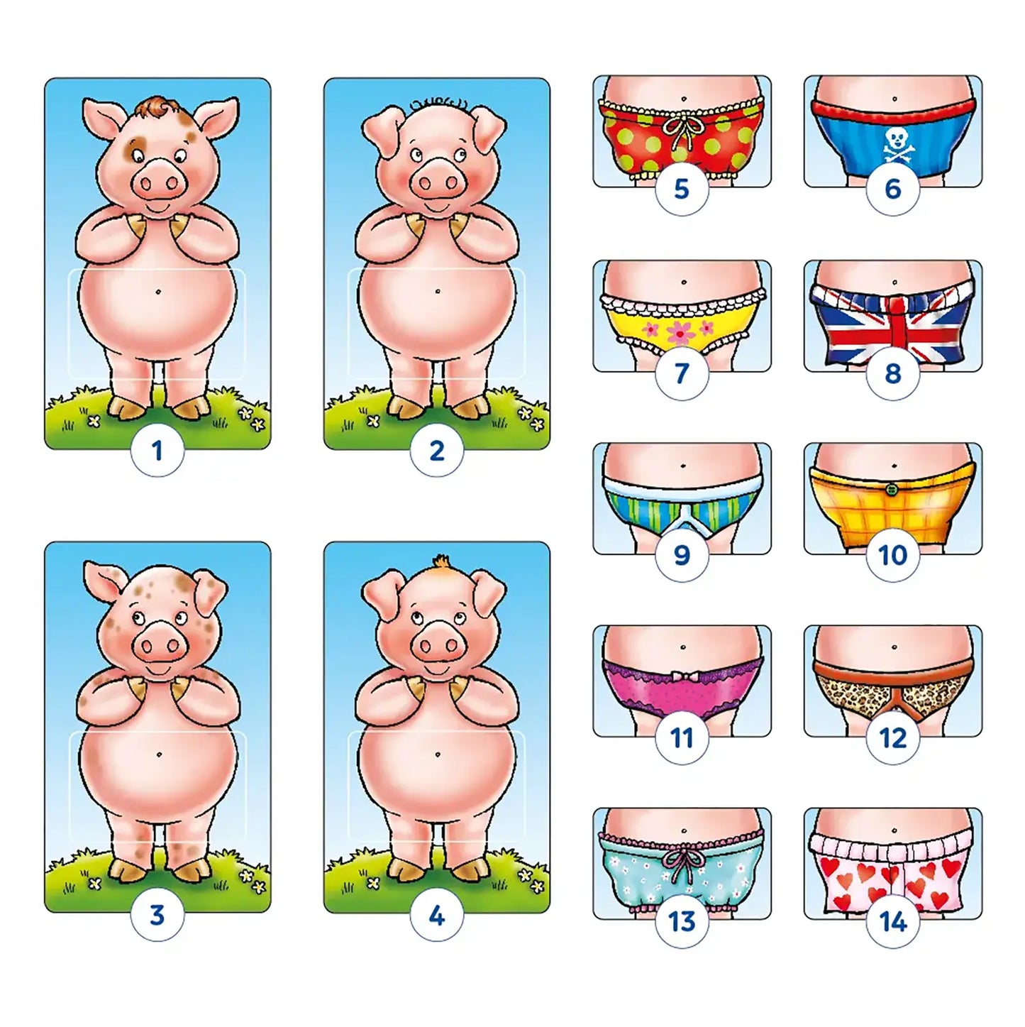 Orchard Toys Pigs in Pants Game Misplaced Pieces 204