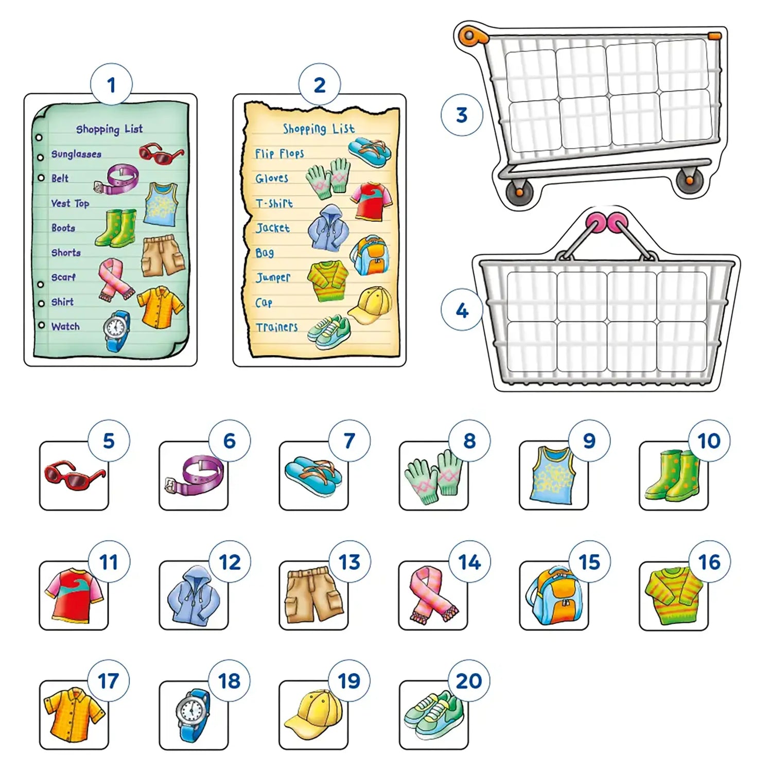 Orchard Toys Shopping List Extras - Clothes Misplaced Pieces 210