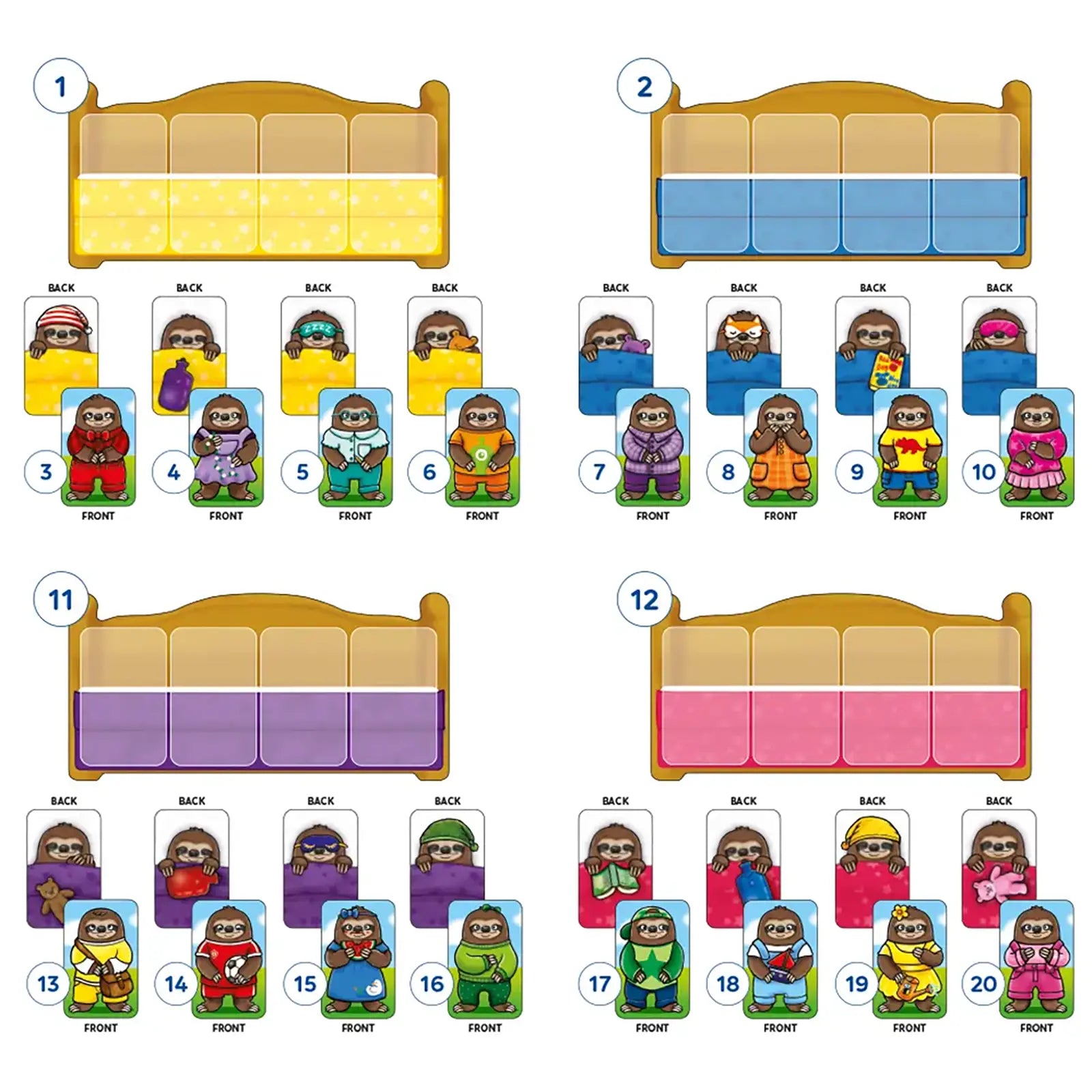 Orchard Toys Sleepy Sloths Game Misplaced Pieces 211