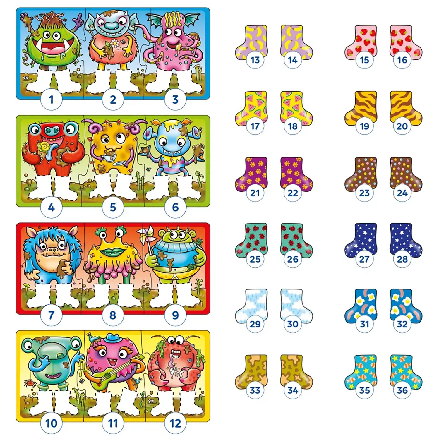 Orchard Toys Smelly Wellies Game Misplaced Pieces 212