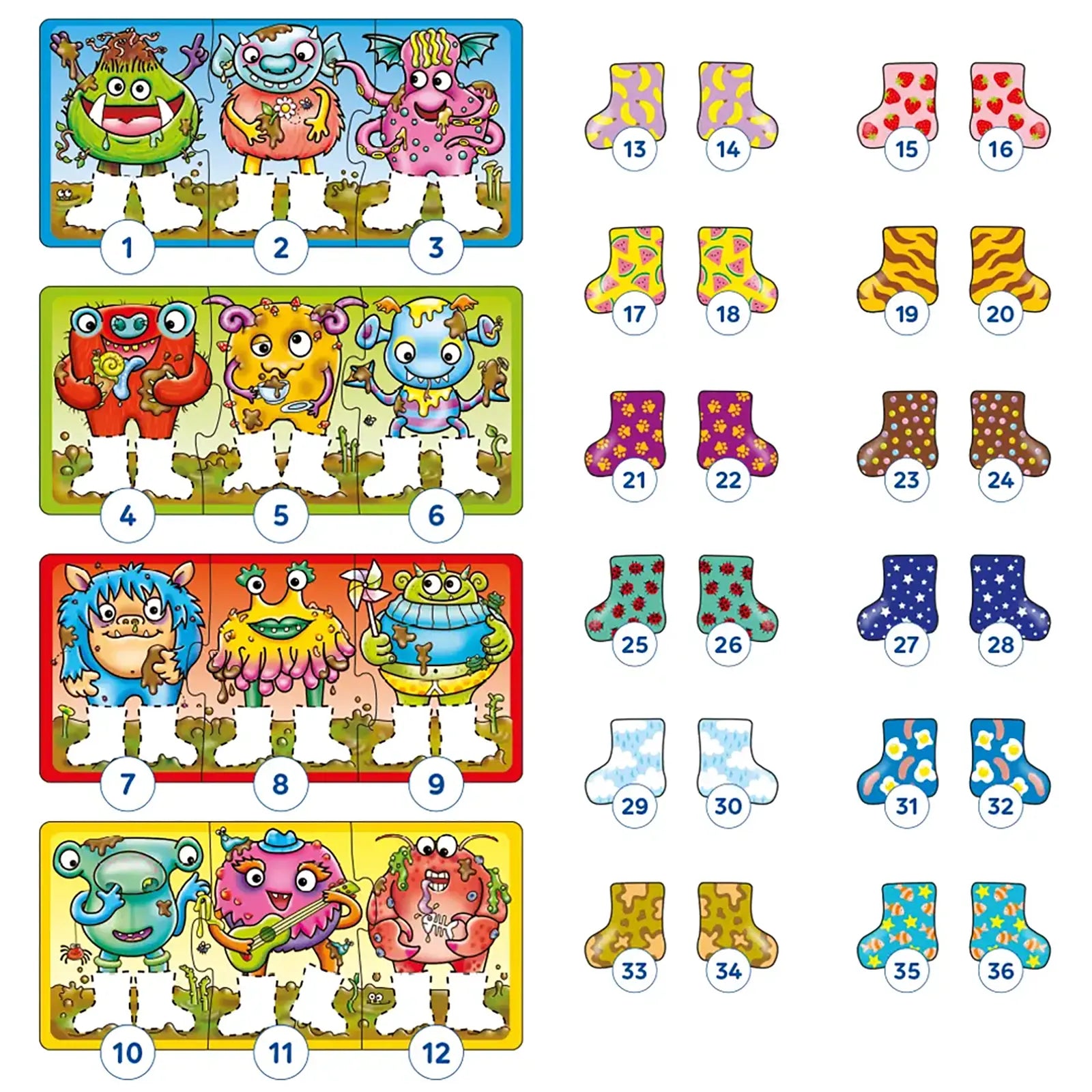 Orchard Toys Smelly Wellies Game Misplaced Pieces 212