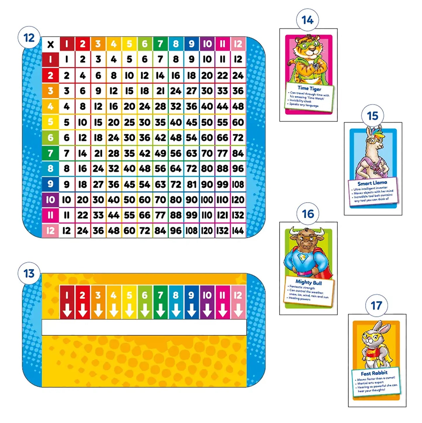 Orchard Toys Times Tables Heroes Game Misplaced Pieces 1