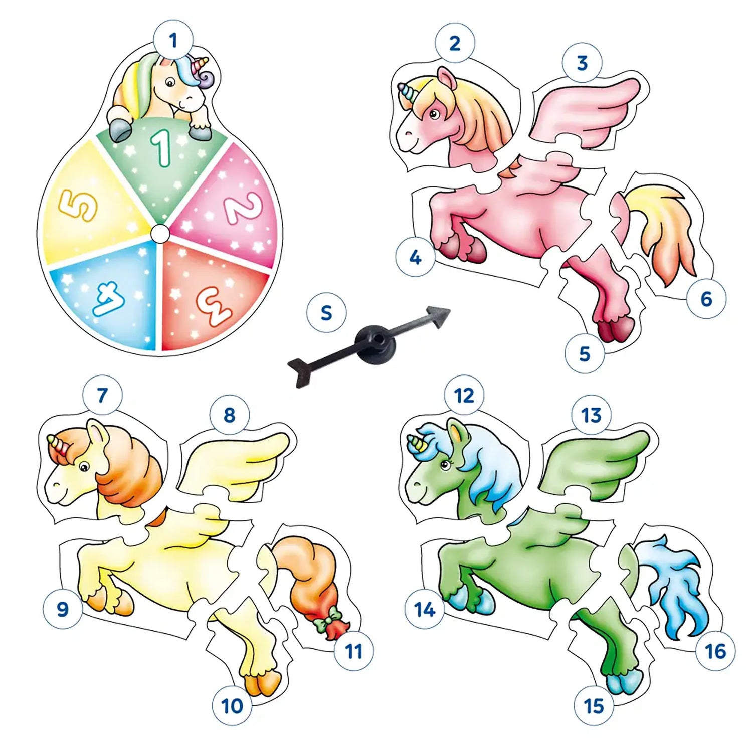 Orchard Toys Unicorn 3 In A Box Misplaced Pieces 74