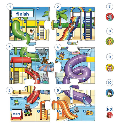 Orchard Toys Water Chutes And Ladders Game Misplaced Pieces 268