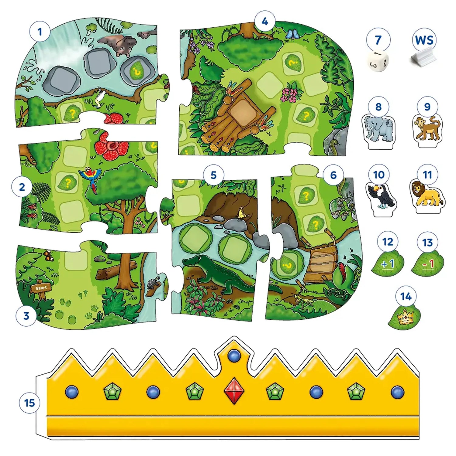 Orchard Toys Who Rules The Jungle Game Misplaced Pieces 247
