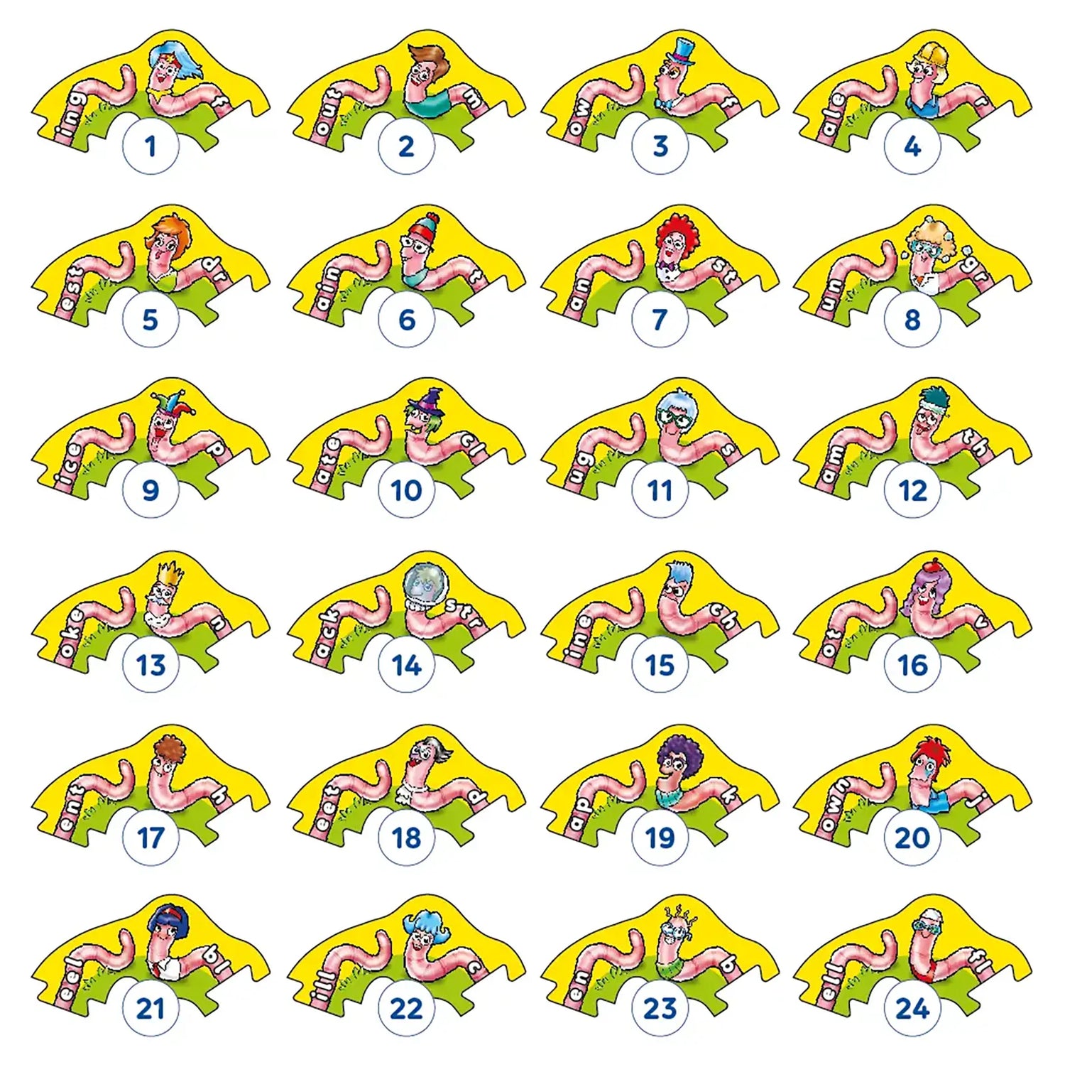 Orchard Toys Wiggly Words Game Misplaced Pieces 220